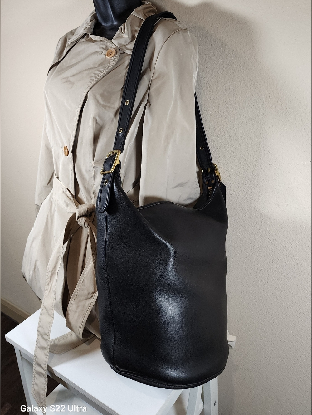 Vintage Coach Navy Duffle Sac #9085 - Picture 5 of 16